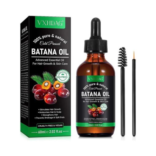 Batana Oil for Hair Growth - 100 % Pure & Natural Batana Oil from Honduras, Eliminate Hair Split Ends, Enhances Hair & Skin Radiance Nourishment, All Hair Types 2.02 fl oz