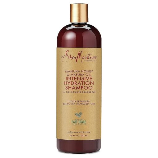 SheaMoisture Intensive Hydration Shampoo for Dry, Damaged Hair Manuka Honey & Mafura Oil Sulfate-Free 24oz