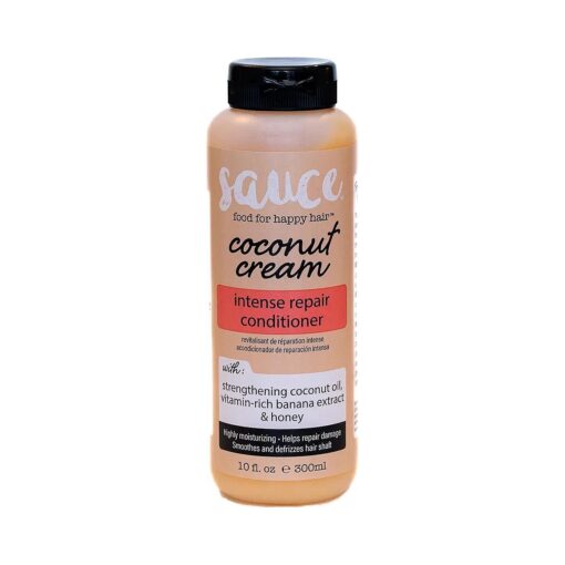 Sauce Beauty Intense Repair Conditioner - Coconut Cream Conditioner For Hair with Coconut Oil and Banana - Revitalizing Coconut Conditioner - Paraben & Sulfate-Free Coconut Hair Conditioner ( 10 Fl Oz )