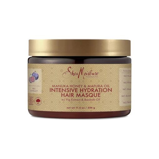 SheaMoisture Intensive Hydration Hair Masque Manuka Honey & Mafura Oil For Dry, Damaged Hair Deep Conditioning Hair Treatment 11.5 oz