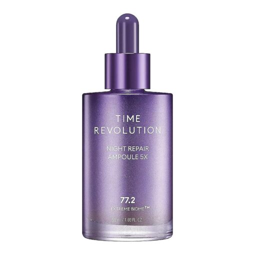 MISSHA Time Revolution Night Repair Face Serum Ampoule ( 5th Gen ) - Overnight Probiotic Skincare for Intensive Repair and Radiance, 1.69 Fl Oz