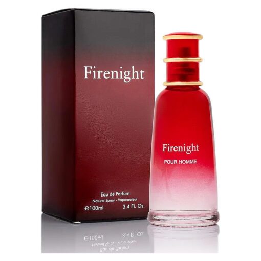 NovoGlow Firenight Pour Homme- Eau De Parfum Spray Perfume, Fragrance For Men- Daywear, Casual Daily Cologne 3.4 Oz Bottle- Ideal EDT Beauty Gift for Birthday, Anniversary