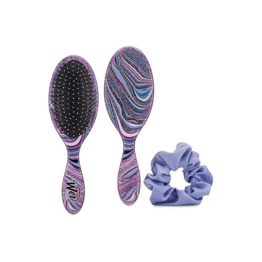 Wet Brush Swirl Detangle & Style Kit, Gift Set Includes Original Detangler and Coil Scrunchie - Pain-Free Hair Accessories Style with Less Pain, Effort and Breakage - Suitable for All Hair Types