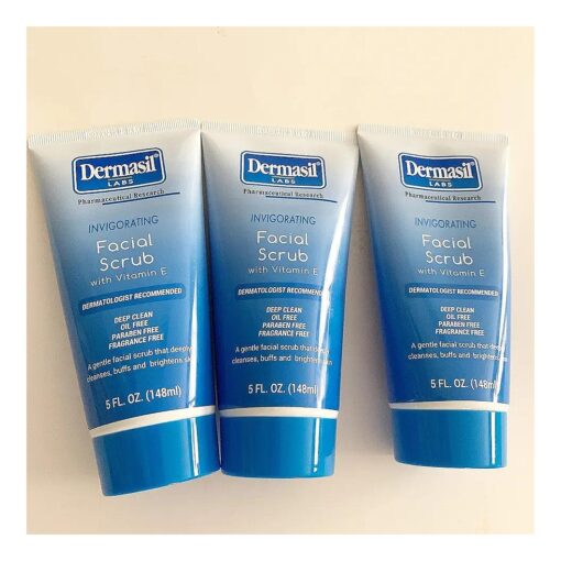 Dermasil Facial Scrub Invigorating with Vitamin E 5 FL OZ Tubes ( Pack of 3 )