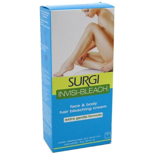 Surgi Invisi-Bleach Face & Body Hair Bleaching Cream 1.5 oz ( Pack of 3 )