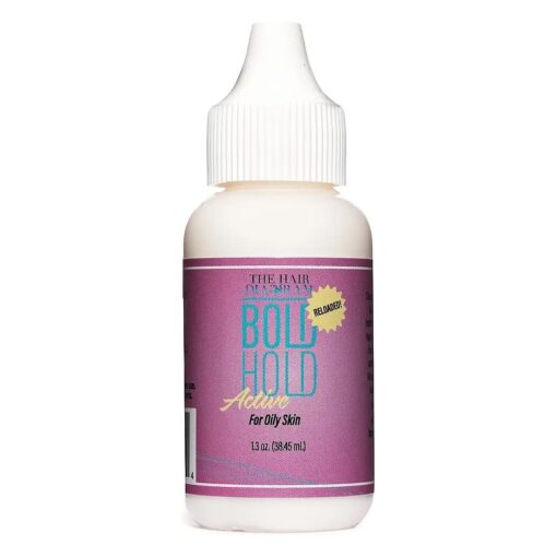 The Hair Diagram - Bold Hold Active Reloaded - Strong Hold Glue for Wigs and Hair Systems - Invisible Bonding - Formulated for Oily Skin - Non Toxic - Humidity Resistant & Water- Resistant -1.3oz