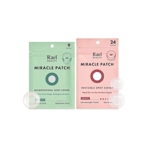 Rael Pimple Patches, Miracle Patch Bundle - Hydrocolloid Acne Patch for Face, Zit & Blemish, Breakouts, All Skin Types, Vegan, Cruelty Free ( Invisible & Microcrystal Spot Cover, 33 Count )