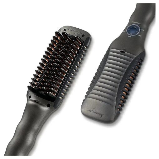 MEXITOP Enhanced Ionic Hair Straightener Brush - 30s Fast MCH Ceramic Heating Hair Straightening Brush and Curler with 5 Heat Levels for Frizz-Free, Anti-Scald, 30 Mins Auto-Off, Safe & Easy to Use