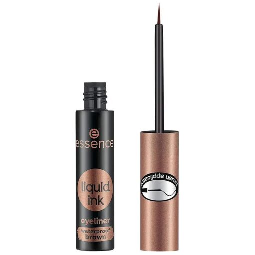 essence Liquid Ink Brown Water Resistant Eye Liner, made in Italy [ italian import ]