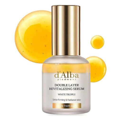 d'Alba Italian White Truffle Double Layer Revitalizing Serum, 100hr hydration serum, 2 in 1 double solution serum, glow and long-lasting moisture serum, ( 1.01 fl.oz )