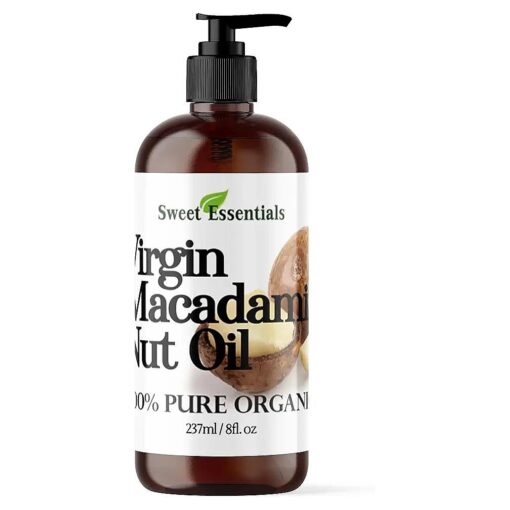 Organic Unrefined Macadamia Nut Oil | 8oz Imported From Italy | 100 % Pure | Food Grade | Offers Relief From Dry, Cracked Skin, Eczema, Psoriasis, Dermatitis, Rosacea & More | Best Natural Moisturizer