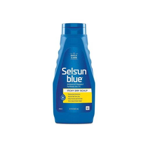 Selsun Blue Itchy Dry Scalp Anti-Dandruff Shampoo, Extra-Hydrating Formula, Pyrithione Zinc 1 %, 21 Oz