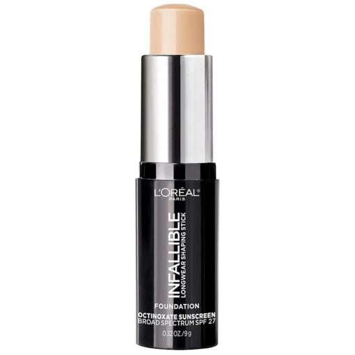 L'Oreal Paris Makeup Infallible Longwear Shaping Stick Foundation, 401 Ivory, 1 Tube,0.32 Ounce