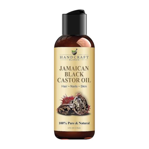 Jamaican Black Castor Oil - 4 Fl Oz - 100 % Pure and Natural - Premium Grade Oil for Hair Growth, Eyelashes and Eyebrows - Carrier Oil - Hair and Body Oil