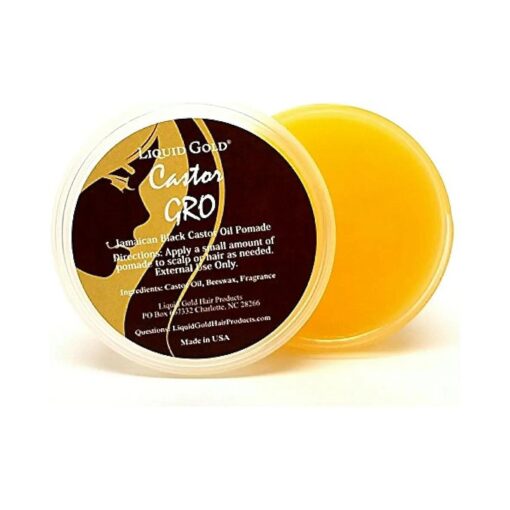 Liquid Gold Jamaican Black Castor Oil Pomade for Faster Growing Longer Hair, Thickens Thinning Hair, Reduces Hair Fall, Softens Hair & Rapidly Stimulates Faster Hair Growth, 2oz