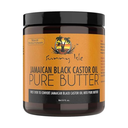 Sunny Isle Jamaican Black Castor Oil Pure Butter 8oz | Stimulates Hair Growth | Effective Moisturizer Hair & Skin | All Types & Textures