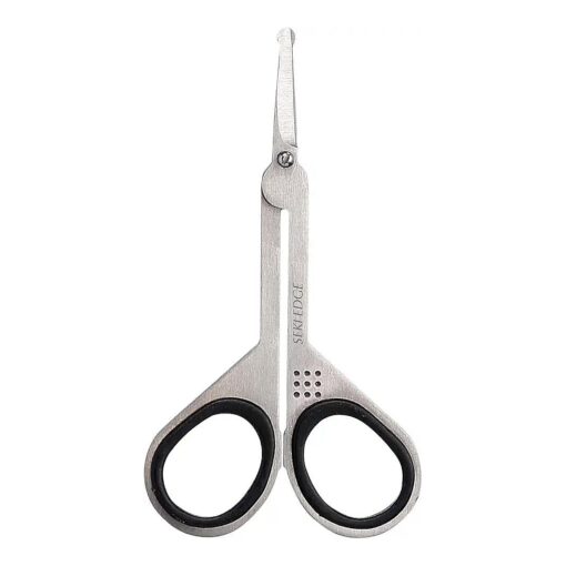 Seki Edge Stainless Steel Nostril Scissors ( SS-908 ) - Safety Grooming Scissors with Round Blunt Tips for Trimming Nose Hair & Other Facial Hair for Men & Women - Made in Japan