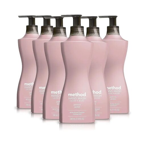 Method Gel Hand Wash, Jasmine, Biodegradable Formula, 11.5 fl oz ( Pack of 6 )