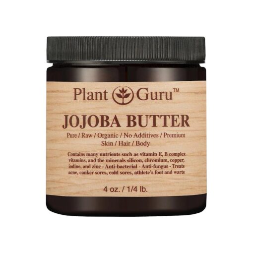 Jojoba Body Butter 4 oz, 100 % Pure Raw Fresh Natural Cold Pressed, Skin Body and Hair Moisturizer, DIY Creams, Balms, Lotions, Soaps .