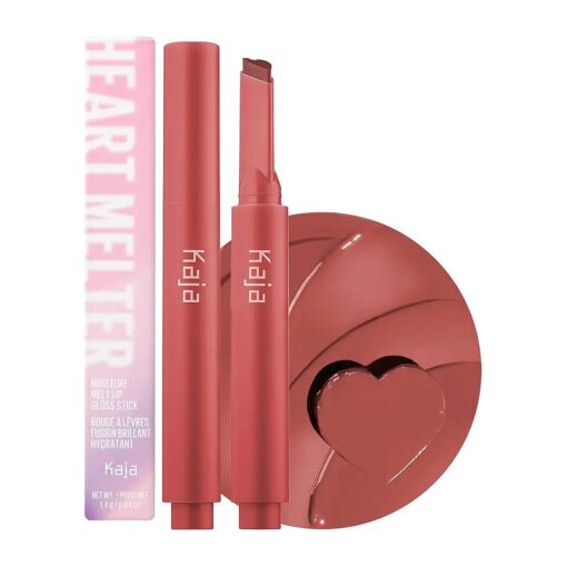 Kaja Lip Gloss - Heart Melter | High-shine, Glossy Finish, Soft Rosy Mauve, Moisturize, 03 Crazy 4U, 0.04 Oz