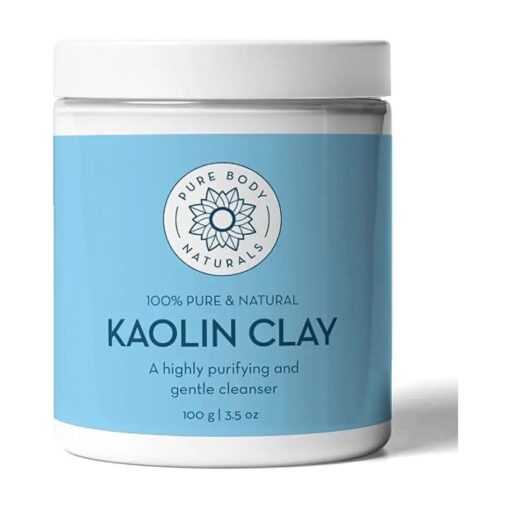 Pure Body Naturals Kaolin Clay Powder, 100 g - Perfect for Natural DIY Skin Cleansers, Masks and Scrubs