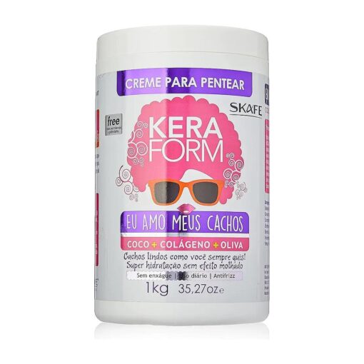 Linha Keraform ( Creme para Pentear ) - Eu Amo Meus Cachos 1 Kg - ( Keraform ( Combing Cream ) Collection - Love My Curls Net 32.27 Oz )