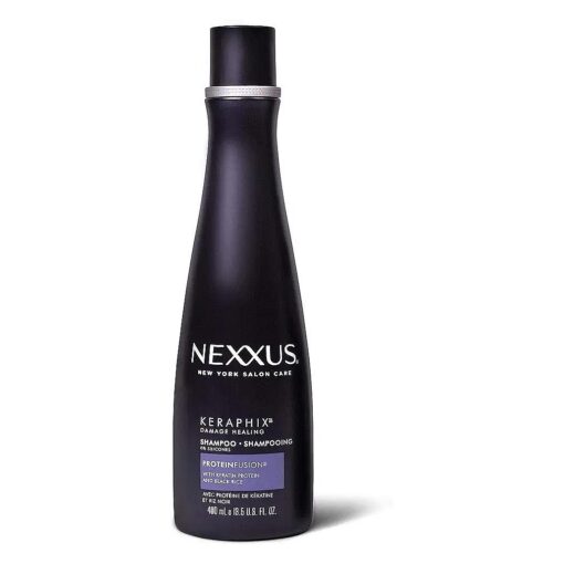 Nexxus Keraphix Shampoo for Damaged Hair Keraphix with ProteinFusion Silicone-Free with Keratin Protein and Black Rice 13.5 oz