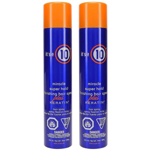 It 's a 10 Miracle Super Hold Finishing Spray Plus Keratin, 10 oz ( Pack of 2 )