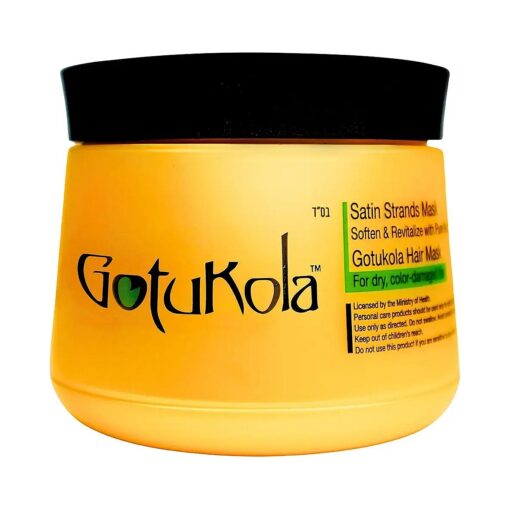 Keratin Restorative Hair Mask for Soften and Revitalize Damaged, Dry, Color, Treated Hair - Satin Strands Mask with Gotu kola Extract - Deep Conditioner for all Hair Types 500ml / 16.9 fl.oz .