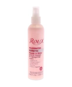 Roux Argan Oil Keratin Repair & Shine Leave in Treatment, Rejuvinating Formula for Damaged Hair, 8.45 Fl Oz