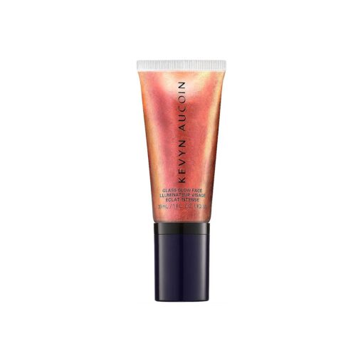 Kevyn Aucoin Glass Glow Face, Cosmic Flame : Multi-purpose universal dewy highlighter for face and body, Creates glowing youthful-looking hydrated skin with a glassy complexion, Makeup artist go to .