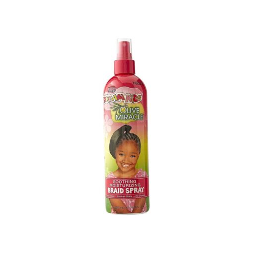 Dream Kids Olive Miracle Moisturizing Braid Spray - Helps Strengthen & Protect Hair, Excellent for Braids, Twists, Locks & Natural Styles, 12 Oz