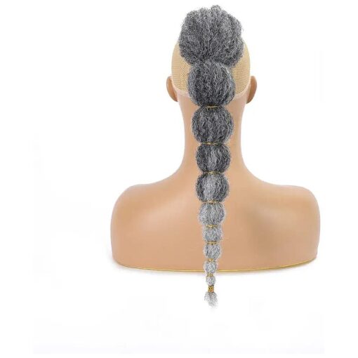 Matriarchs 18 Inch Kinky Afro Bubble Ponytail Extension for Black Women Long Drawstring Ponytail Natural Black Clip on Ponytails for Kids Synthetic Hair Piece Protective Style