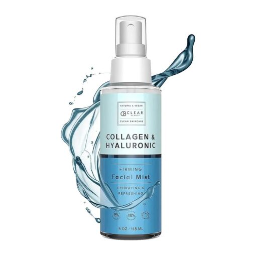 Hyaluronic Acid & Collagen Face Mist - Moisturizes & Hydrates Skin & Calms Redness, Balancing & Toning Facial Mist Spray - Cruelty Free Korean Skin Care For All Skin Types - 4 OZ