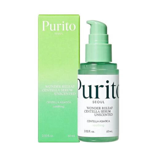 PURITO Centella Unscented Serum, Korean Centella, for All Skin Types, Ampoule, Soothing, Facial Serum for face, Korean Skin Care, 60ml 2fl.oz