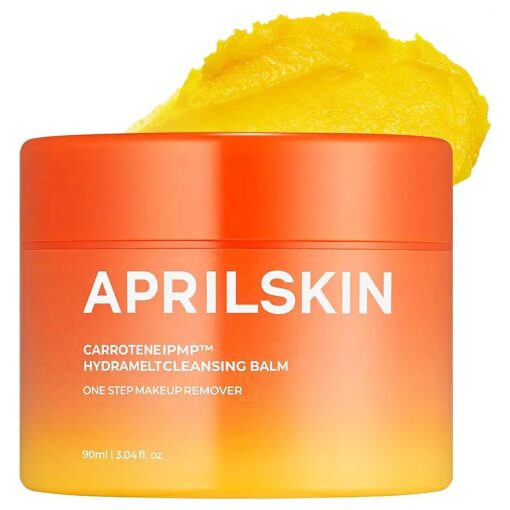 Aprilskin Carrotene IPMP Hydromelt Double Cleansing Makeup Remover Oil Balm | Vegan | Blackheads Remover | Non-comedogenic | Korean Makeup Cleanser | Korean Skin Care | Kbeauty | 3.04 fl.oz