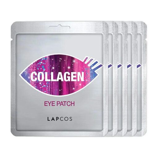 LAPCOS Collagen Eye Mask, ( 5 Pack ) Under Eye Patches to Firm and Smooth the Delicate Eye Area, Treatment for Puffy Tired Skin, Korean Beauty Favorite