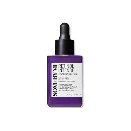 SOME BY MI Retinol Intense Reactivating Serum - 1.01Oz, 30ml - Mild Korean 0.1 % Retinol Serum for Face Aging Sign and Glass Skin - Post Acne Marks, Skin Texture and Elasticity Care - Korean Skin Care