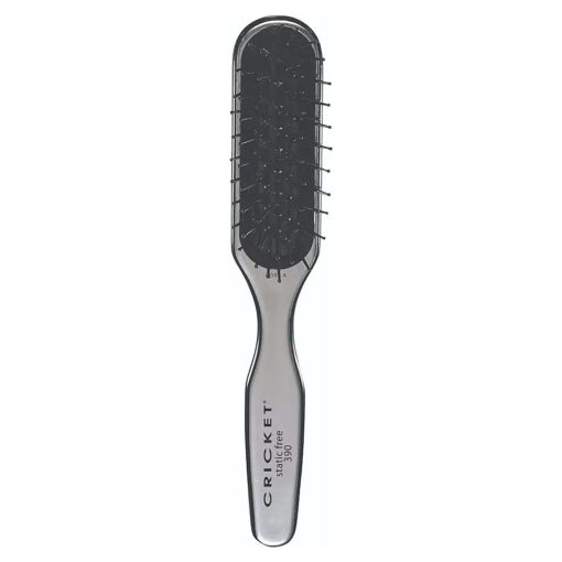 Cricket Visage 390 Sculpting Hair Brush for Styling, Detangling, Blow Drying and Finishing All Hair Types, Anti-static, Nylon Bristles, Aluminum Finished Handle, Made in Korea