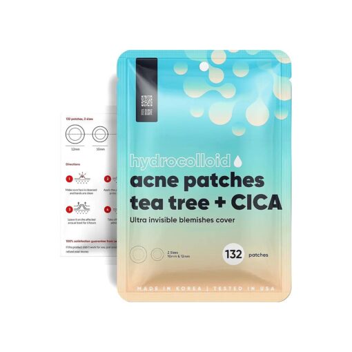 LE GUSHE K-BEAUTY Pimple Patches for Face ( 132 dots ) - Hydrocolloid Acne Patch for Zits and Blemishes - Invisible Blemish Patches | Spot Cover Stickers for Glowing Skin | Korean Skin Care