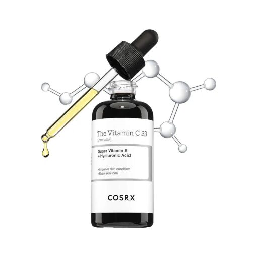 COSRX Pure Vitamin C 23 % Serum with Vitamin E & Hyaluronic Acid, Brightening & Hydrating Facial Serum for Fine Lines, Uneven Skin Tone & Dull Skin, 0.7oz/20g, Korean Skincare