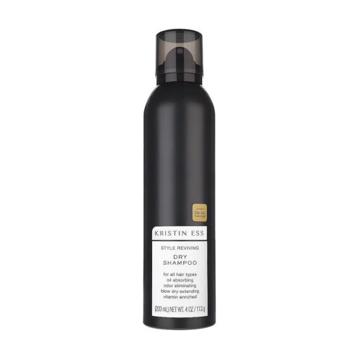 Kristin Ess Hair Style Reviving Dry Shampoo Powder for Women with Vitamin C - Oil Absorbing + Shine Enhancing Dry Shampoo Spray for Dark, Brunette + Blonde Hair - Volumizing - Vegan + Sulfate Free