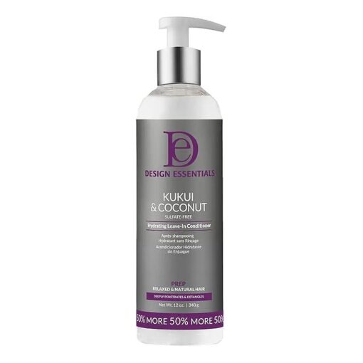 Design Essentials Kukui And Coconut Hydrating Leave-In Conditioner Sulfate Free 340 g / 12 oz