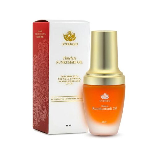 Kumkumadi Oil with Pure Saffron and Ayurvedic Herbs - Dark Spot Remover Facial Oil for Hydrated and Moisturized Skin - Kumkumadi Tailam Face Oil to Reveal Radiant Glow ( 18 ml )