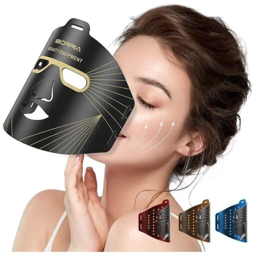 Led Face Mask Light Therapy, Red Light Therapy For Face, 3 Colors LED Skin Mask With Near infrared light, Skincare Device for All Skin Types at Home Beauty LED Mask, Model : KFB265