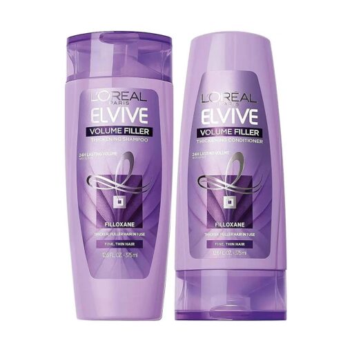 L'Oreal Paris Elvive Volume Filler Thickening Shampoo and Conditioner Set, 12.6 Ounce Each