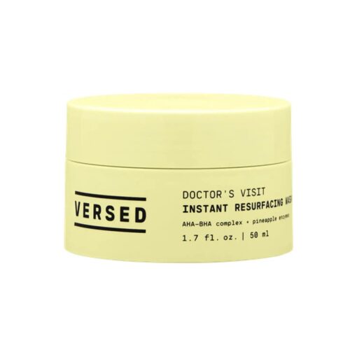 Versed Doctor 's Visit Skin Resurfacing Face Mask - Glycolic Acid + Lactic Acid Face Exfoliant for Dark Spots & Skin Texture - AHA BHA Enzyme Mask to Brighten, Smooth Rejuvenate Skin ( 1.7 fl oz )