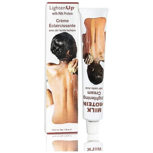 LightenUp, Lactic Acid Cream - 1.7 Fl oz / 50 ml - Skin Brightening Cream, AHA Cream, Helps Even Skin Tone - with Vitamin C & Shea Butter