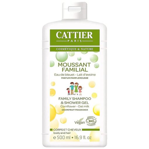 Cattier Moussant Familial au Lactoserum cheveux et corps 500ml