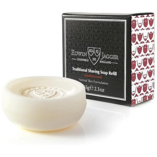 Edwin Jagger SSSW Sandalwood 99.9 % Natural Traditional Shaving Soap 2.3 oz Refill